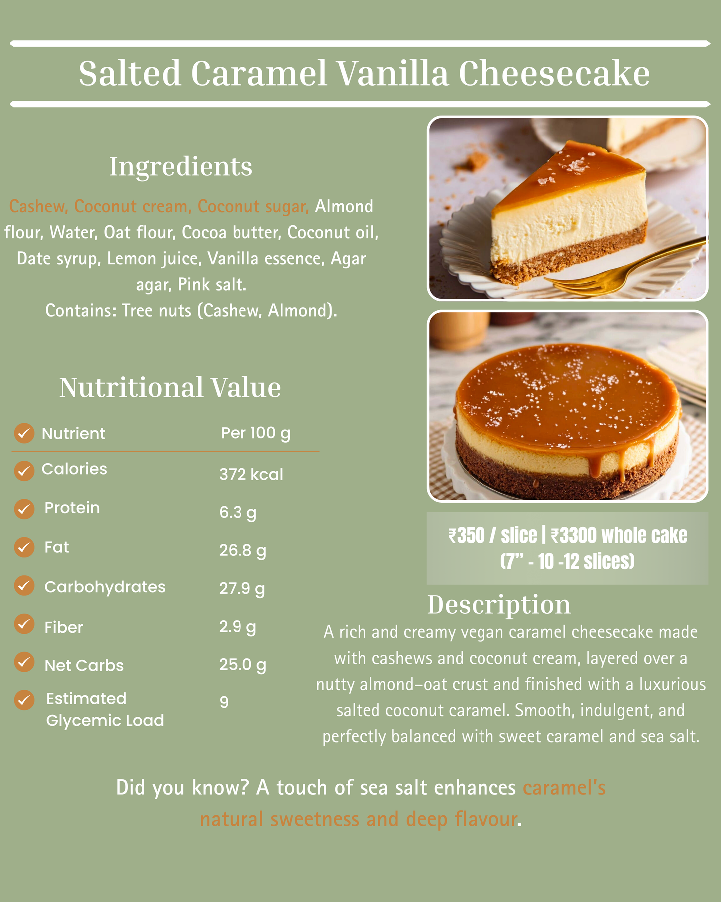 Salted Caramel Vanilla Cheesecake