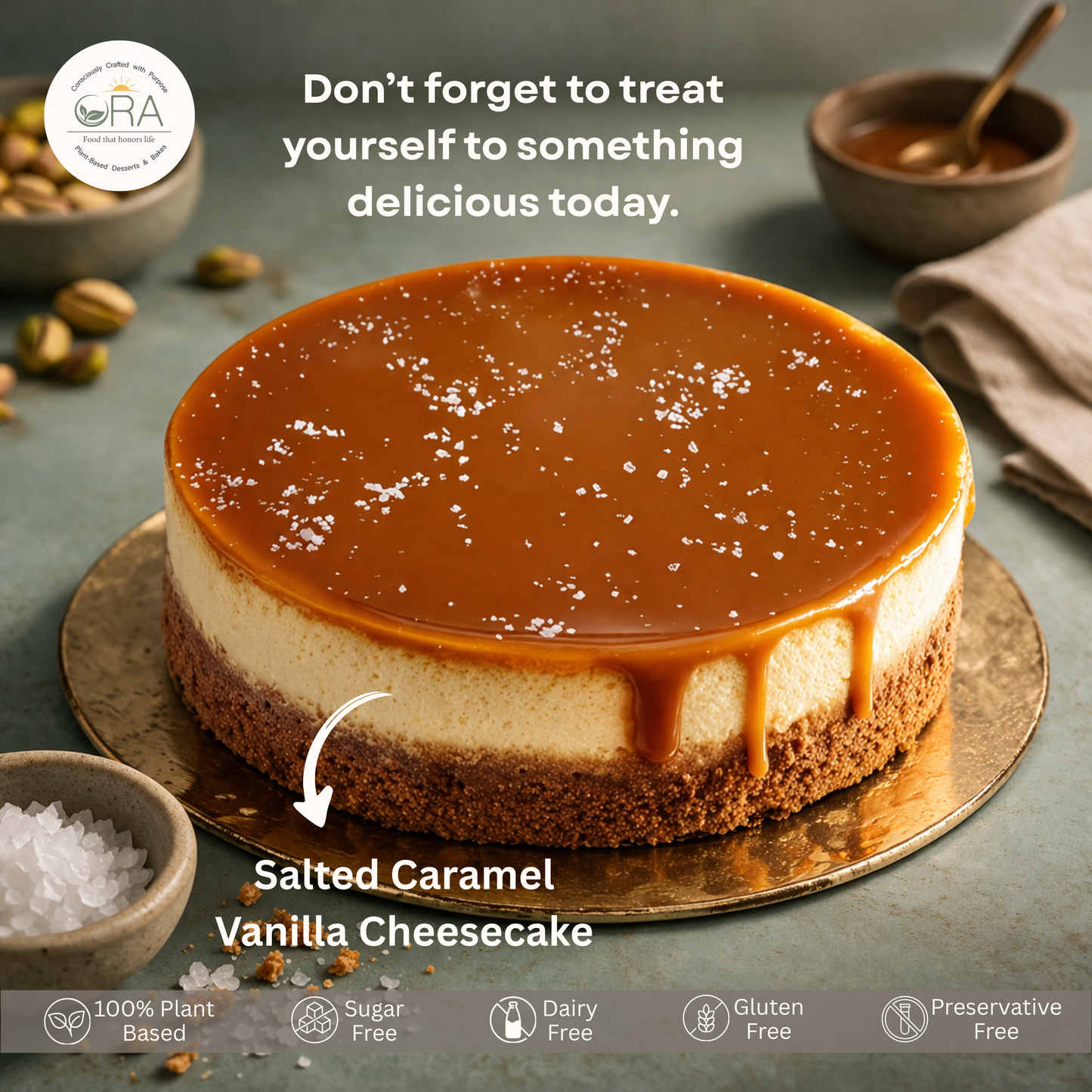 Salted Caramel Vanilla Cheesecake
