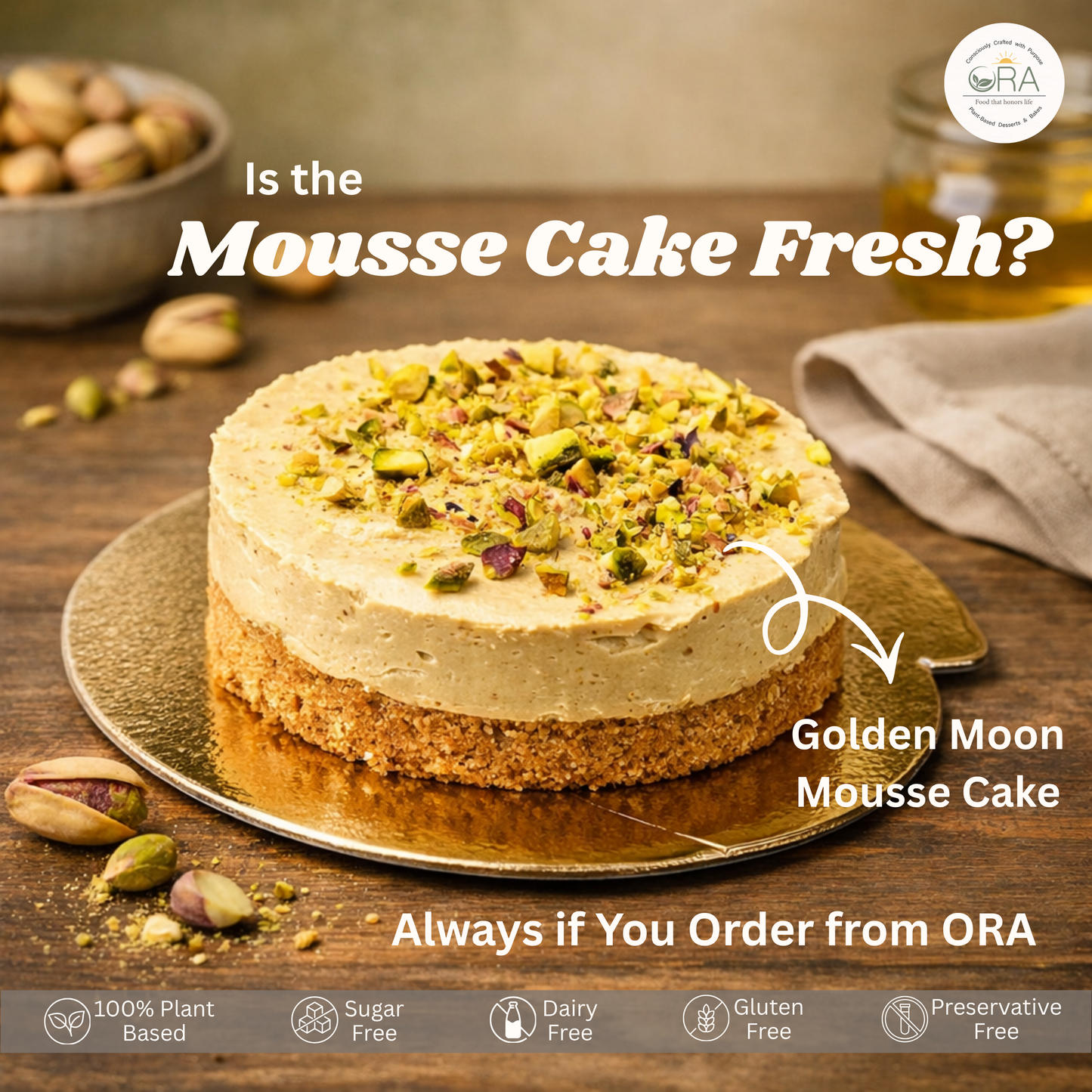 Golden Moon Mousse Cake